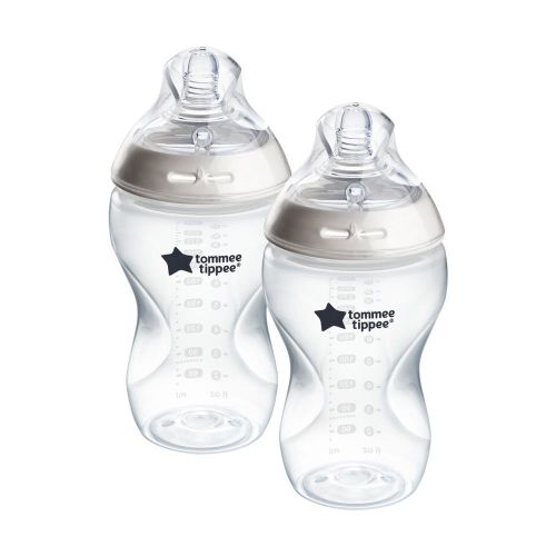 Tommee Tippee Natural Start Anti-Colic Bottle With Medium Flow Teats 0 Months+ 2 Pack White 340ml
