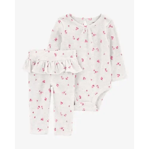 Baby 2-Piece Floral Valentine's Day Bodysuit Pant Set - Carter's | Carter's