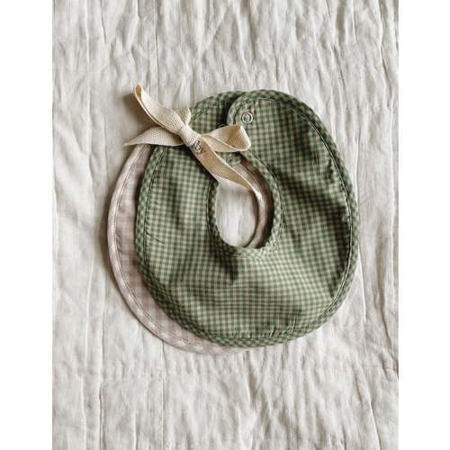 Bibi Bibs 2-Pack in Green Check