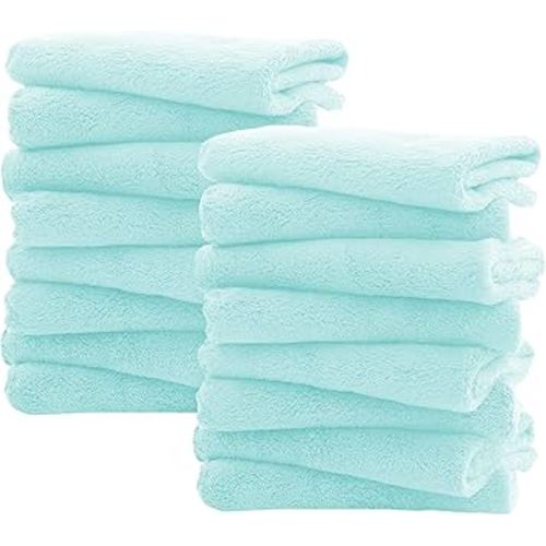 16 Pack Burp Cloths for Baby - 20" by 10" Ultra Absorbent Burping Cloth, Newborn Towel - Milk Spit Up Rags - Burpy Cloths for Unisex, Boy, Girl - Burp Cloths Set (Frozen Blue)
