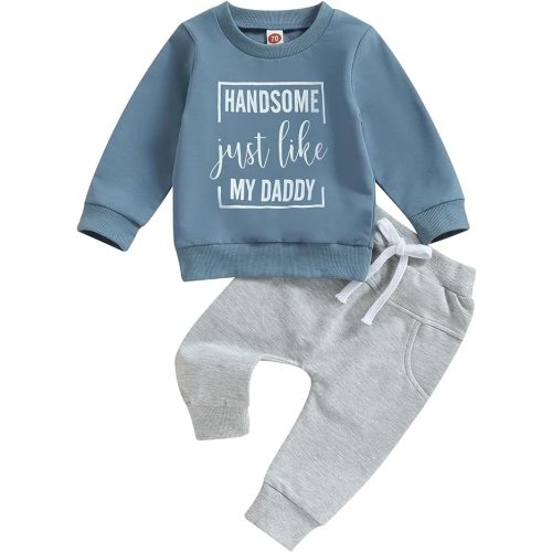 Gender Neutral Baby Boy Girl Fall Winter Clothes Sweatshirt Shirt Pants Toddler Infant Outfit