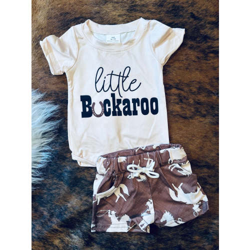 Little buckaroo shorts set