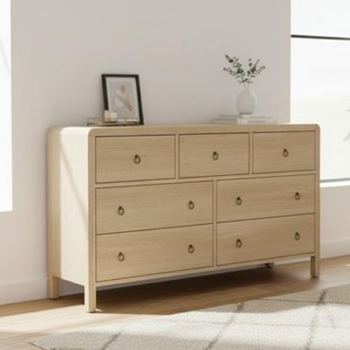 Nasitip Mid-Century Modern Drawer Dresser,Wooden Dresser Organizer for Living Room, Nursery, Entryway