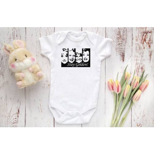 Stay Golden Baby Baby Bodysuit Cute Baby Clothes, Baby Shower Gift, Baby Boy and Girl, Newborn Baby, Pink Blue Gray