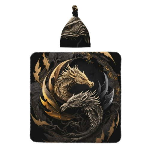 Coaee Vintage Metal Dragon for Newborn Receiving Blanket Swaddle Wrap for Girls and Boys