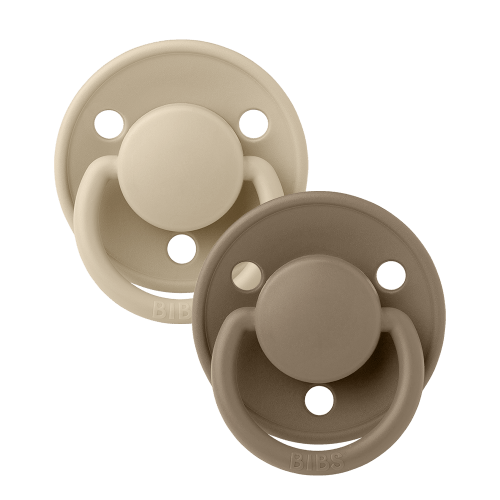 De Lux Pacifiers 2 Pack - Vanilla/Dark Oak