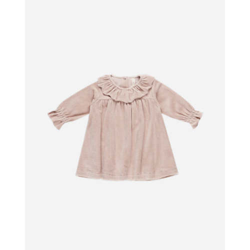 Velour Baby Dress || Blush