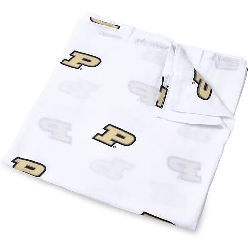 Purdue University 100% Cotton Muslin Swaddle Blanket 47x47in