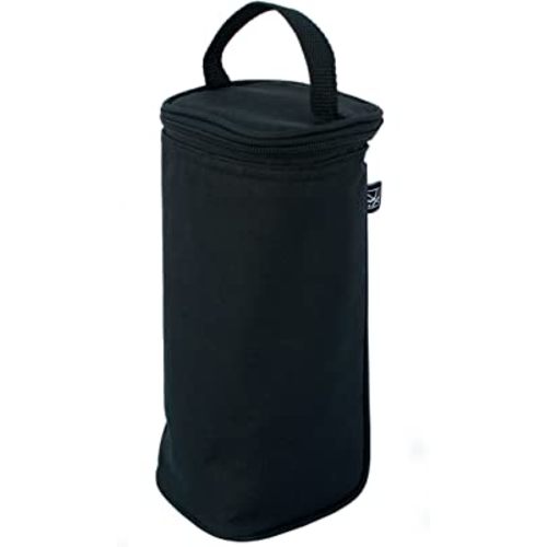 J.L. Childress Breast Milk Cooler Travel Bag - Insulated Baby Bottle Storage Bag, Portable Organizer Pack for Breast Milk, Use for Daycare or On the Go, Fits 1-2 Bottles - Black