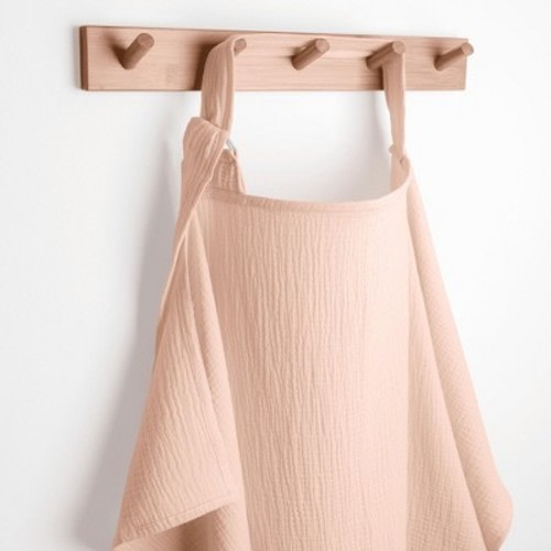 Muslin Nursing Cover for Baby Breastfeeding, Soft & Breathable Breastfeeding Cover for Mom by Comfy Cubs - Blush