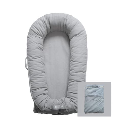 Deluxe Lounger Cover | 100% Cotton Baby Lounger Extra Cover for Dockatot Deluxe | Hypoallergenic Infant Baby Nest Replacement | Cover Only (Gainsboro)