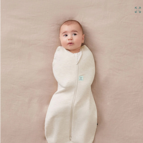 Cocoon Swaddle Bag 0.2 TOG Oatmeal Marle for Summer – ergoPouch AU