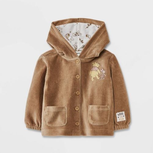 Baby Disney Winnie The Pooh Ribbed Velour Jacket - Newborn