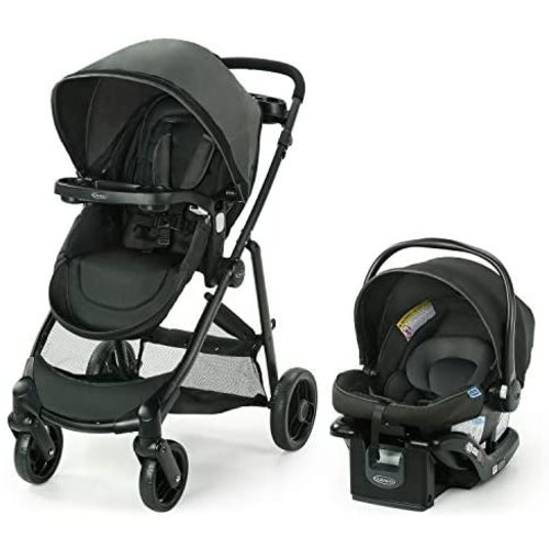 Graco, Modes Element Travel System Includes Baby Stroller with Reversible Seat Extra Storage Child Tray and SnugRide 35 Lite LX Infant Car Seat, Canter