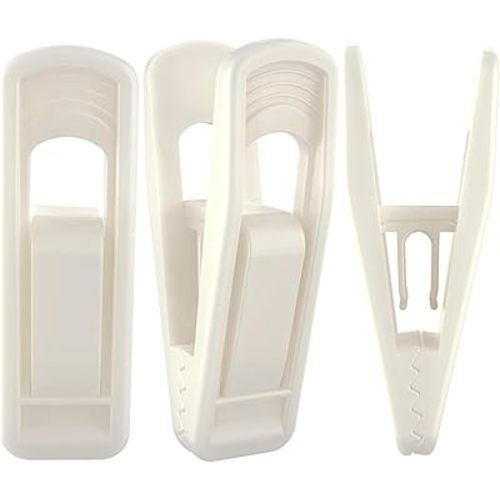 TOFIIGREM Hanger Clips Perfect for Velvet Hangers (Beige, 80 PCS), Strong Plastic Clips Pant Skirt Hanger Sock Clips for Beige Flocking Felt Hangers