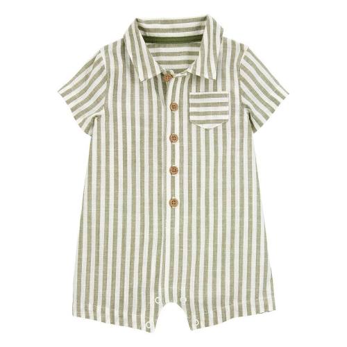 Baby Boy Carter's Striped Short-Sleeve Romper