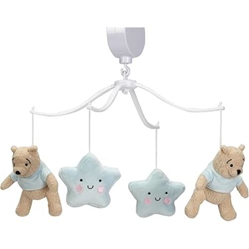 Bedtime Originals Starlight Pooh Musical Baby Crib Mobile - Blue, Animals