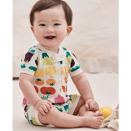 Baby Earth Day 2-Way Zip Shortie Sleeper | Hanna Andersson