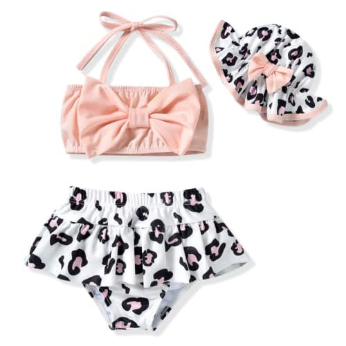 Aalizzwell Baby Girl 2-Piece Bikini Swimsuit with Hat