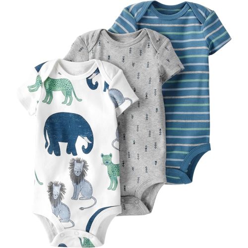 little planet by carter's unisex-baby 3-pack Short Sleeve Bodysuits Made With Organic Cotton