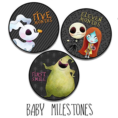 Silly Goose Gifts Little Nightmares Character Themed Baby Milestone Stickers for First Year Month to Month Photo Prop Infant Onesie Growth Chart Shower Registry Gift Scrapbook Keepsake (Set of 18)