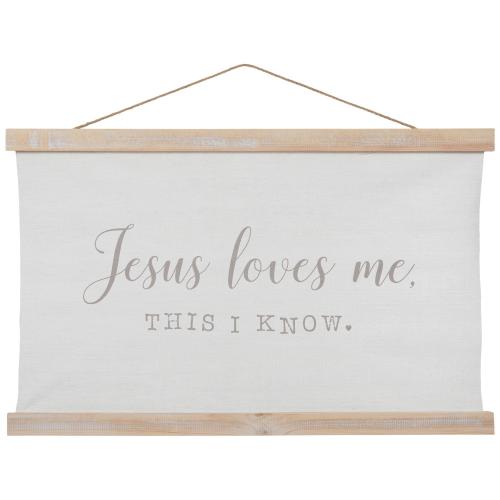 Jesus Loves Me Tapestry Wall Decor