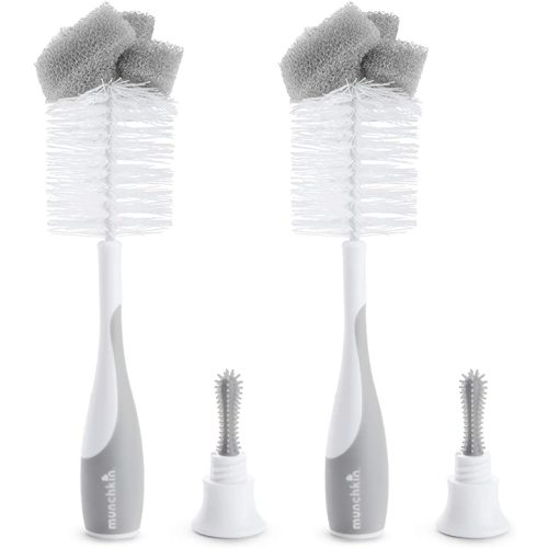 Munchkin® Sponge™ Bottle Brush, Grey, 2 Count (Pack of 1)