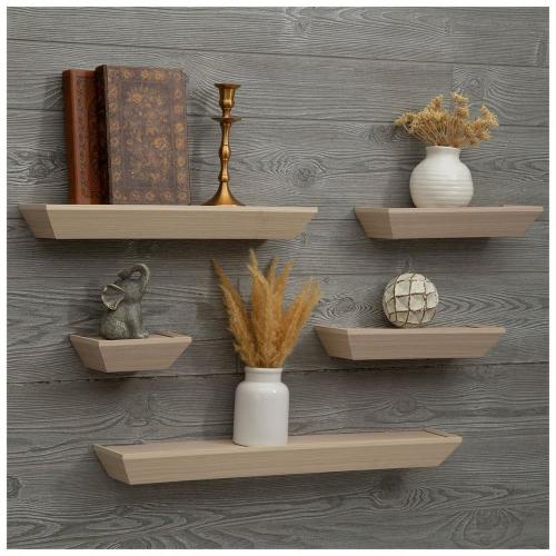 Modern Wood Floating Shelf Set