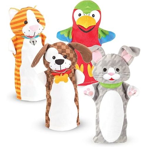 Melissa & Doug Playful Pets Hand Puppets (Set of 4)