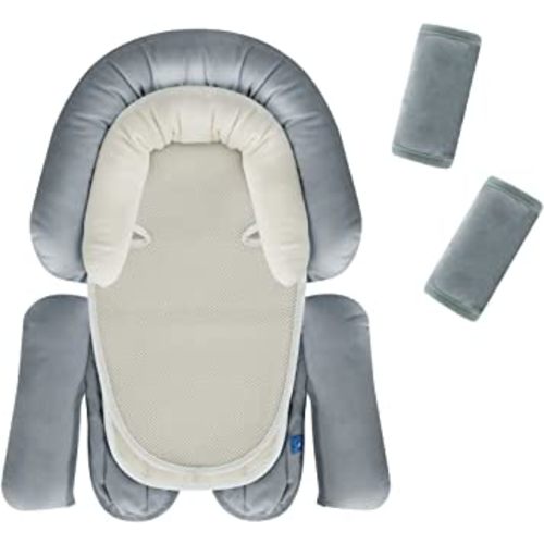 COOLBEBE Upgraded 3-in-1 Babybody Support & Strap Covers Set for Newborn Infant - Extra Soft Car Seat Insert Cushion Pad, Perfect for Carseats, Strollers, Swing