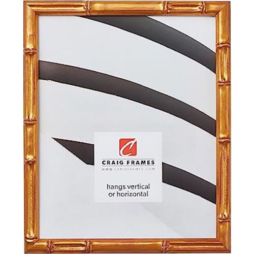 Craig Frames Vintage Gold Bamboo Composite Picture Frame, 18 by 24-Inch
