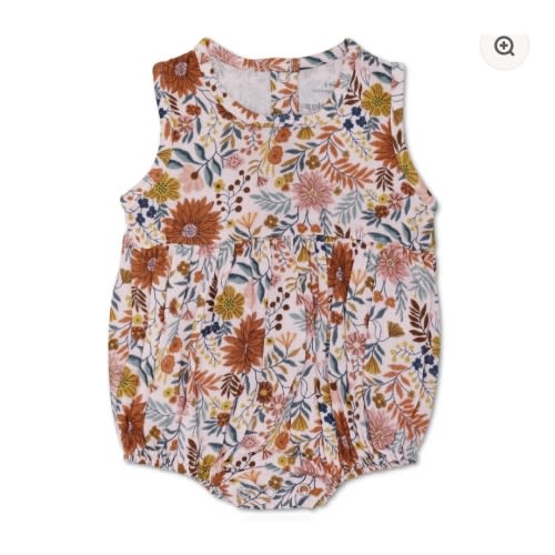 Muslin Bubble Romper – Zinnia Bloom (6-9mo)