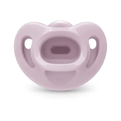 NUK Comfy Orthodontic Pacifiers, 0-6 Months, 3 count (Pack of 1) - Pink Assorted