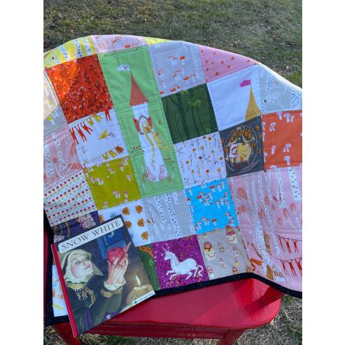 Whimsical Baby Quilt - Tummy Time Mat - Baby Stroller Quilt - Fairy Tale Quilt - Unique Handmade Gift - One of a Kind Quilt - Baby Blanket