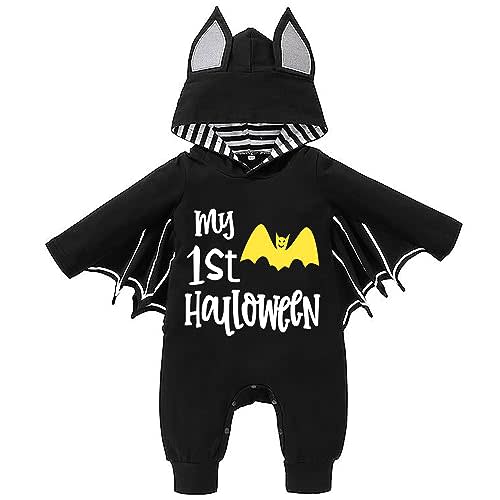 Baby Boys Girls My First Halloween Bat Costumes Newborn Infant Pumpkin Spider Pants Set Pirate Captain Outfits