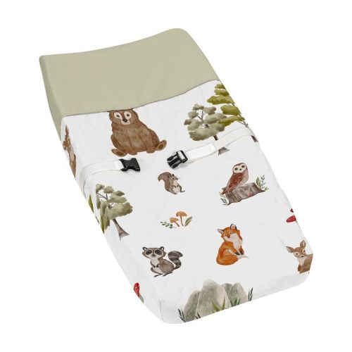 Sweet Jojo Designs Boy Girl Gender Neutral Unisex Changing Pad Cover Watercolor Woodland Forest Animals Multicolor
