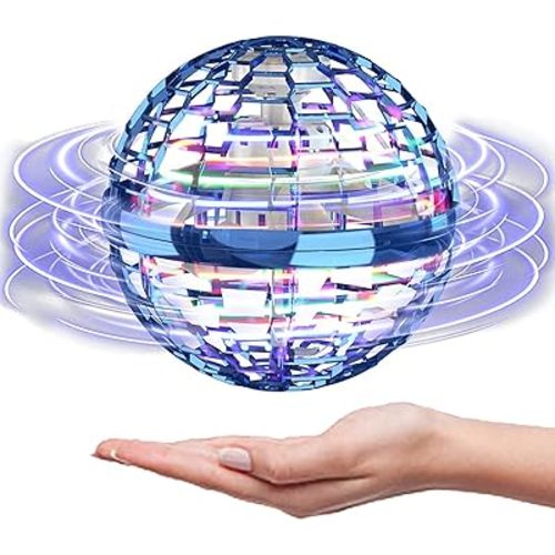 ATHLERIA UFO Flying Orb Ball with Lights,Galaxy Balls 2025,Mini Drone Toys for Age 6-8-13,Cosmic Globe Boomerang Hover Ball,Cool Gadgets Easter Birthday Gifts for Boy Girl Teens,Easter Basket Stuffers