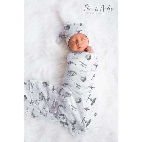 STAR WARS Baby Boy Swaddle Set, Star Wars Baby Shower Gift, Personalized Baby Blanket, Baby Swaddle, Star wars baby Gift, Newborn gift