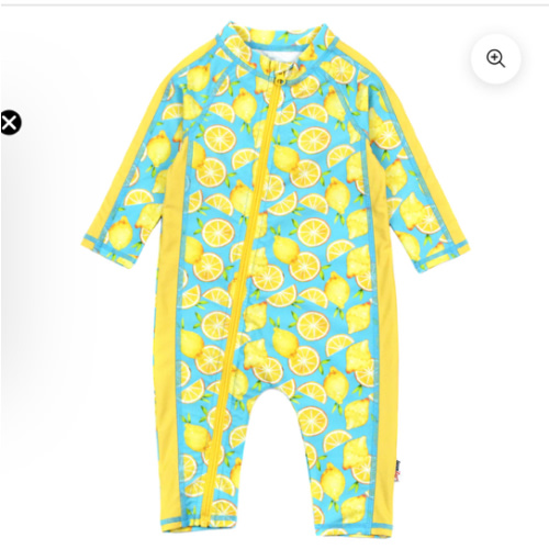 Sunsuit - Long Sleeve Romper Swimsuit | "Lemons"