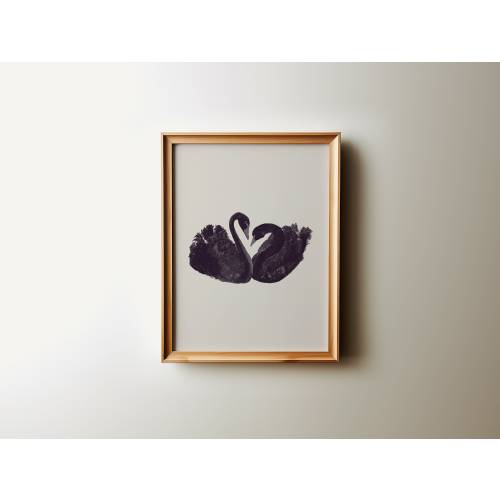 Antique Swan Oil Painting | Neutral Wall Art Downloadable Print | Modern Farmhouse Wall Decor | Nursery Wall Art Printable