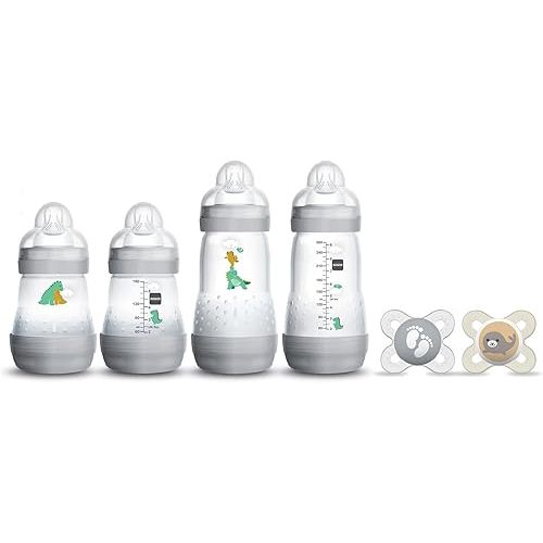 MAM Feed & Soothe Bottle & Pacifier Gift Set, Unisex, 0+ Months, 6-Count