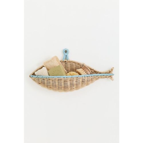 Pesce Wicker Wall Basket