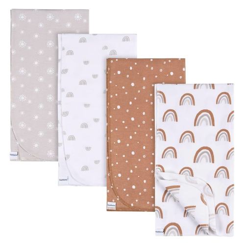 Amazon.com: Gerber Unisex Baby 100% Cotton Flannel Receiving Blankets 30x30 Inches (Pack of 4), Animal Geo Girl, One Size : Baby