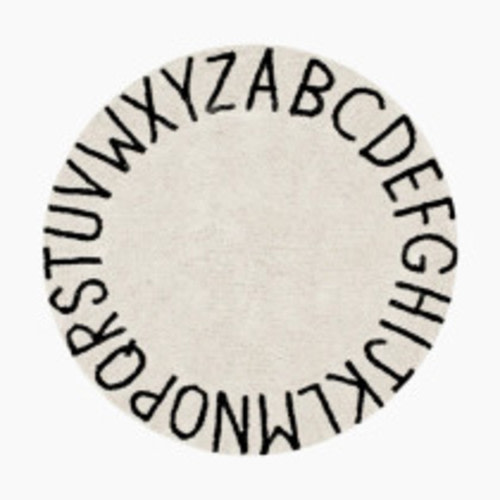 Lorena Canals Round ABC Washable Rug - Natural Black, 5' Round