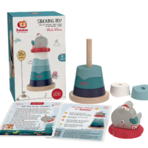 Wilma Whale Stacking Toy | Oliver and Gray