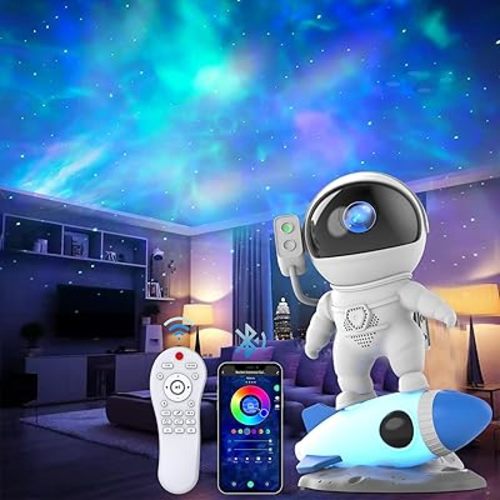 Star Projector, Galaxy Projector Night Light,Astronaut Starry Light Projector with Bluetooth Speaker Remote and Timer,Christmas Projector Light for Bedroom Decor,Game Rooms,Home Theatre