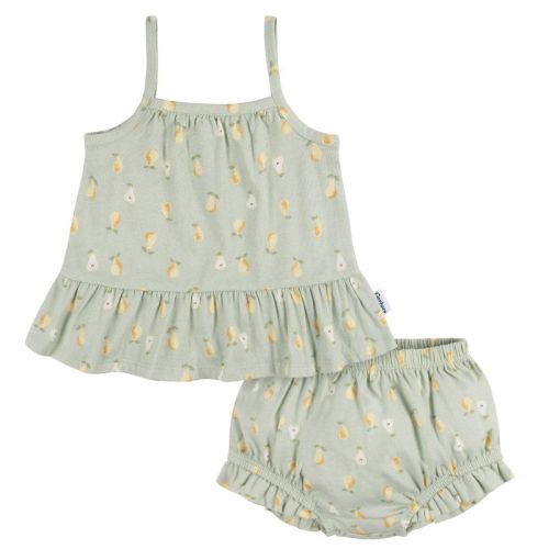 Gerber Baby Girls' Top And Diaper Cover Set - Seashells - 0-3 Months - 2-piece