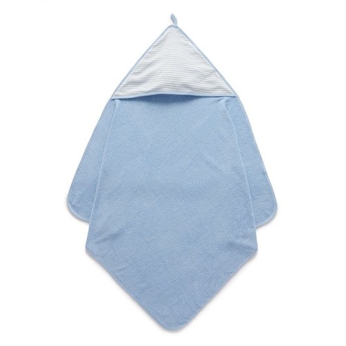 Purebaby Essential Hooded Towel | Pale Blue