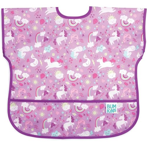 Bumkins Bibs - Toddler Bibs, Waterproof, Large for 1-3 Years, Short Sleeve