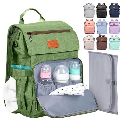 PILLANI Baby Diaper Bag Backpack - Large Bag for Boys & Girls - Diaper Backpack - Travel Diaper Bags with Changing Pad - Baby Registry Search Stuff & Shower Gifts - Newborn Essentials Must Haves Mom